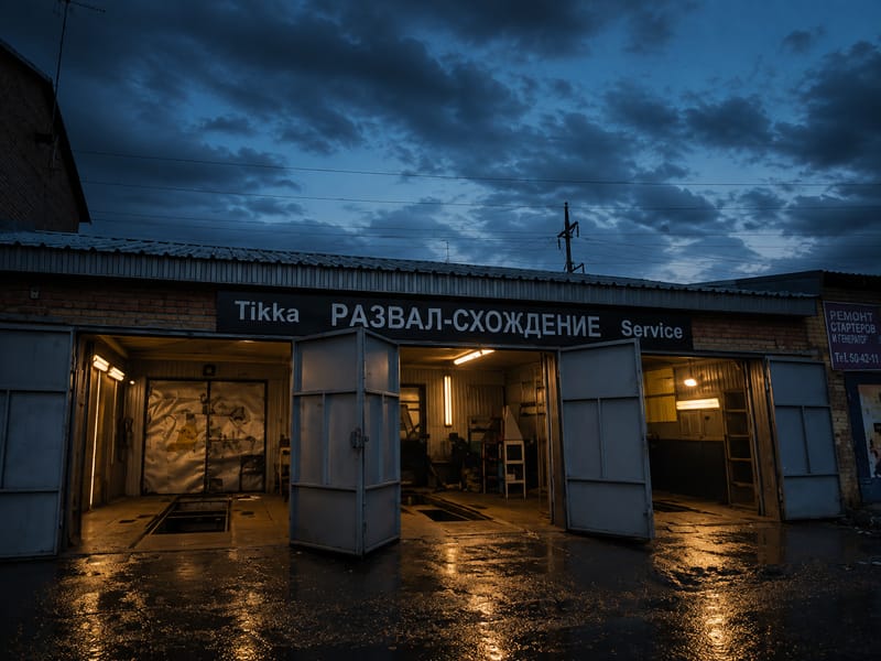Пост развала-схождения TIKKA в Черкесске — два открытых поста с подъёмниками